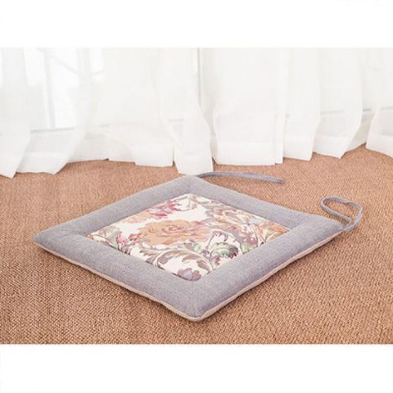 Four Seasons Linen Chair Cushion: New Chinese Style for Tea, Mahjong, Computer, Crescent, or Dining Chairs.