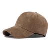 Unisex Suede Baseball Cap Adjustable Solid Color Sun Hat for Men Women Outdoor Sports