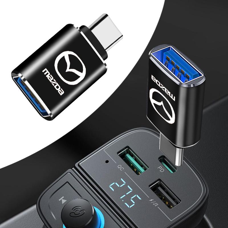 1 Stück Auto USB Typ C Kabel Konverter Ladeadapter Autozubehör Für Mazda 3 6 CX5 2 CX3 CX9 MX5 RX8 Axela Demio MS CX5 2 Axela Demio Atenza MS GH
