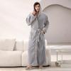 Bata de Franela con Capucha Oversize para Hombre y Mujer de Longitud Larga hasta el Tobillo Ropa de Dormir Acogedora de Invierno Ropa para el Hogar