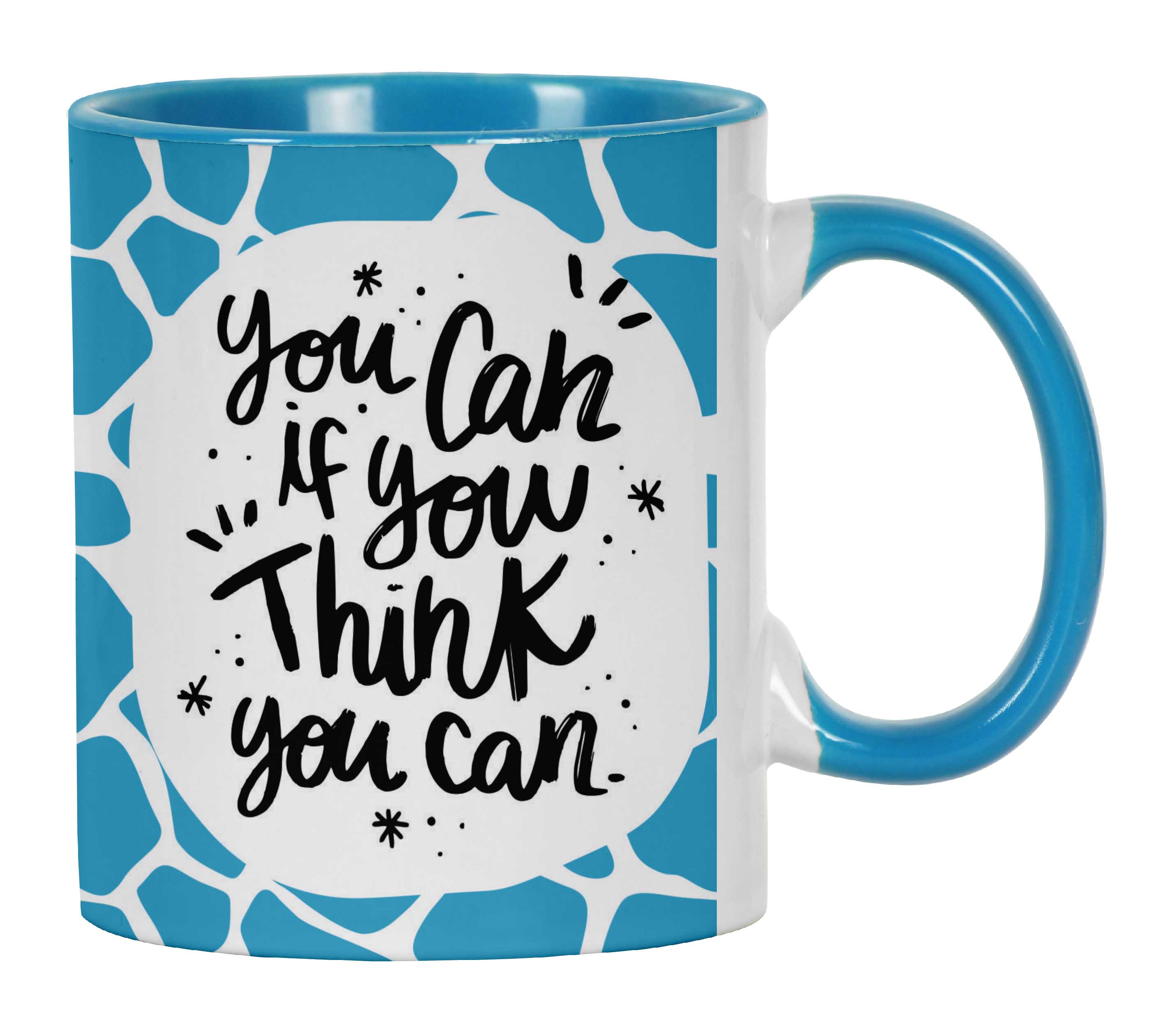

Inkdotpot You Can If You Think You Can 11 Oz Ceramic Coffee Mug Inspirational Quotes Employee Boss Coworkers Birthday 11oz небо синє кольору
