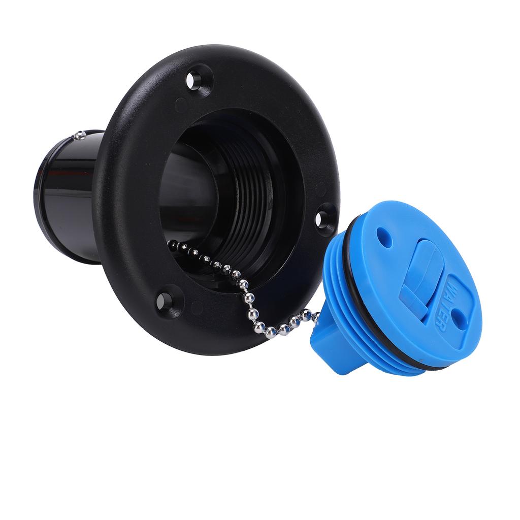 Boat Water Filler Yacht Fittings ABS Deck Water Filler Cap Fill Hatch Inlet for Marine Boat Yacht RVABS Black