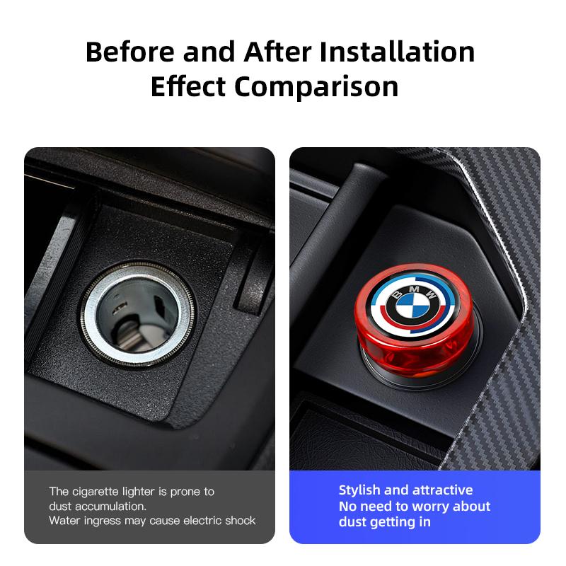 Car Cigarette Lighter Dust Cover For BMW G30 G20 G05 G11 F30 E90 F20 Cigarette Lighter Waterproof Anti Electricity Cap keychain FCH89