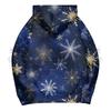Ladies' Christmas Printed Bow Long Sleeved Loose Fitting Headband With Rope Hooded Sweatshirt Top