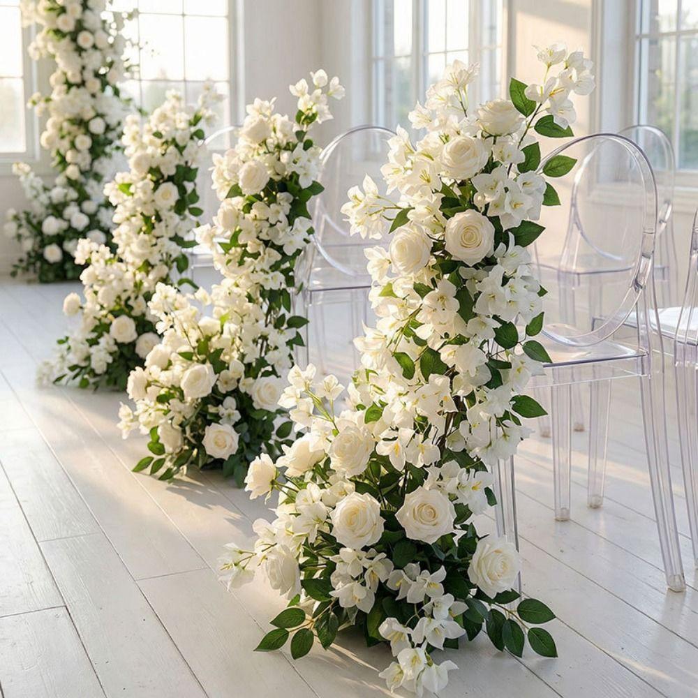 5Pcs Silk Flower Silk Fake Flower Realistic Blooms DIY Simulation Flower Flexible Lifelike Artificial Flower Branch