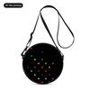 Dot Print Round Shoulder Bag Casual Messenger Bag for Woman Best Gifts 2D Flat Casual Daily Crossbody Bag