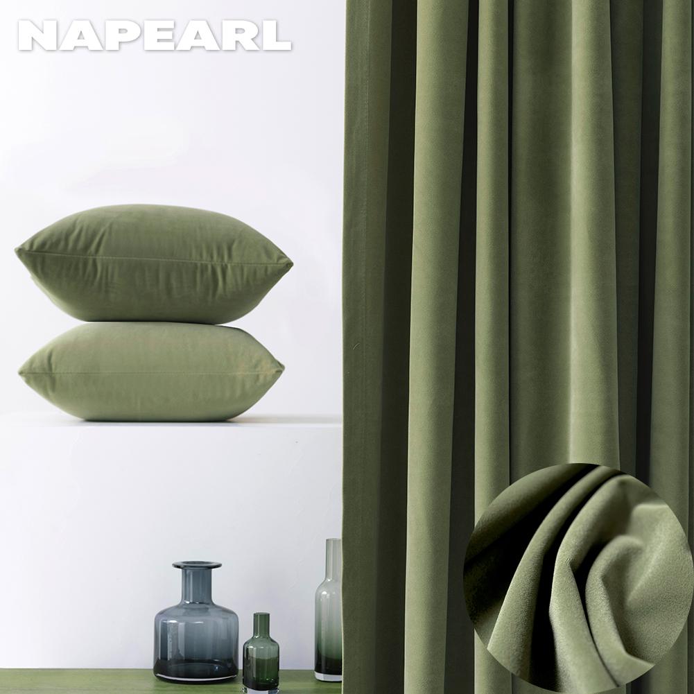 1PC NAPEARL 70-80% Blackout Multiple Solid Color Dyed Curtains For Living Room Bedroom Soft Curtain Home Decor
