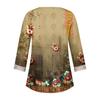 Women's Shirt Blouse Casual Loose Shirts 3/4 Sleeve Lace Trims Print V Neck Tops Print Tops T-shirts