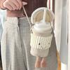 Creative Cartoon Coffee Milk Tea Bag  Crossbody Bag For Women Girls Funny Cup Holder Bag Accompanying Cup Crossbody Bag