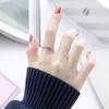Korean Style Rose Gold Titanium Steel Arrow Flower Two-Joint Ring