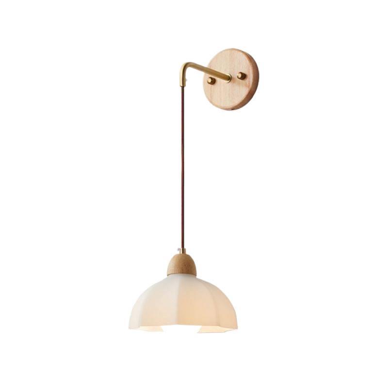 Japanese Pastoral Flower Wall Lamp for Bedroom, Study, or Hotel Corridor