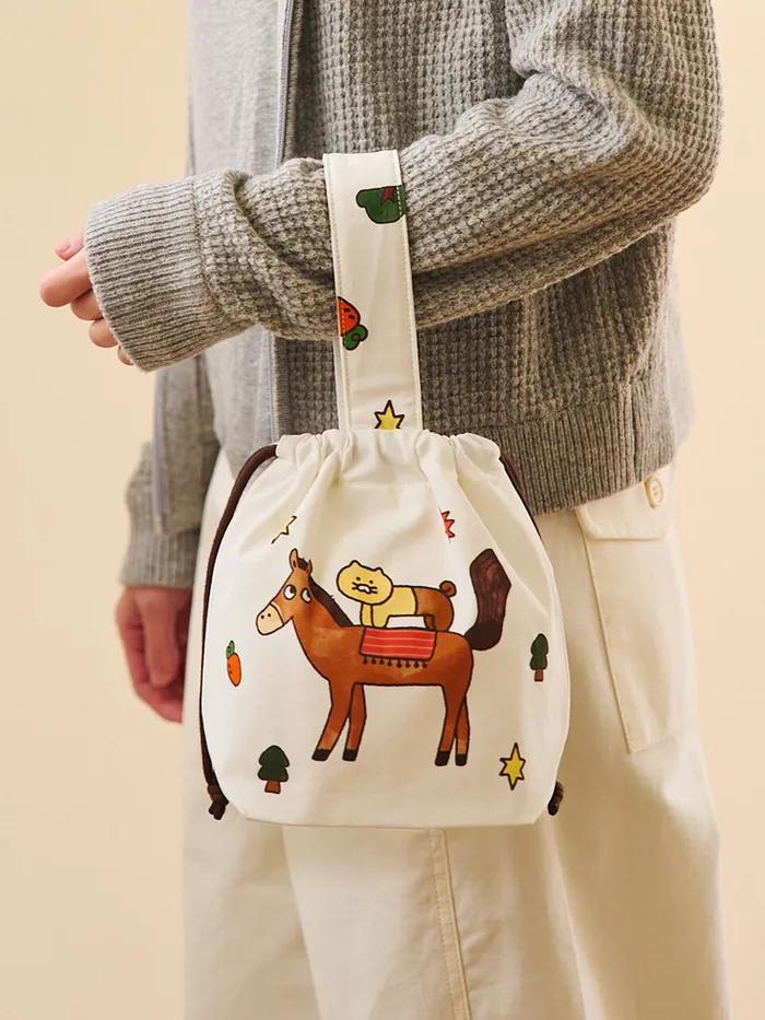 Lucky Pony Day Handle Pouch Bag_Chunsik