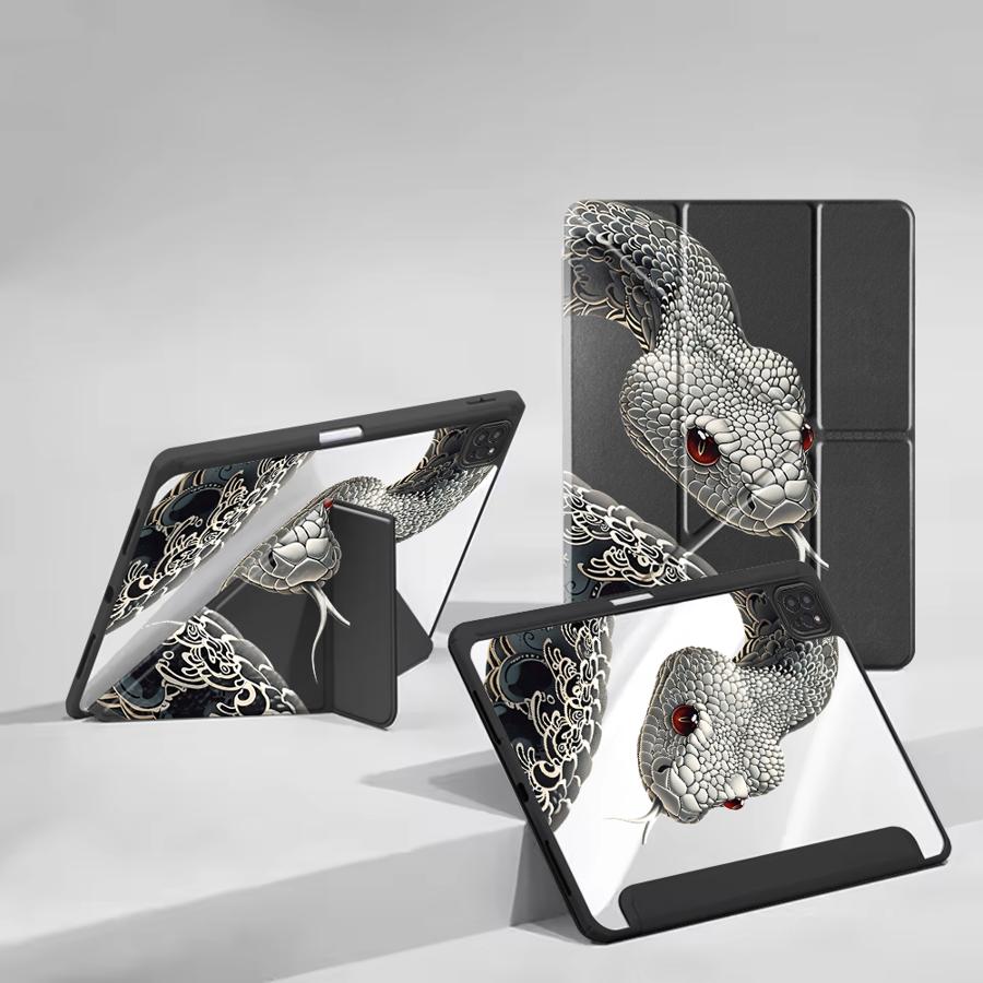 Cartoon Snake Art Holder Cover Tablet Case For iPad Air 4 5 M3 M2 1 2 M4 11inch Mini 6 7 Pro 2025 Pro 11th 10th 9th 8th 7th