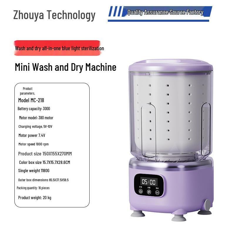 Best-Selling Portable Mini Washing Machine for Underwear and Socks - Wireless, Large Capacity, Fully Automatic