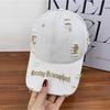 Distressed Baseball Cap Washed Cotton Wide Brim Embroidery Letter Hat for Men Women Outdoor Casual Sun Cap