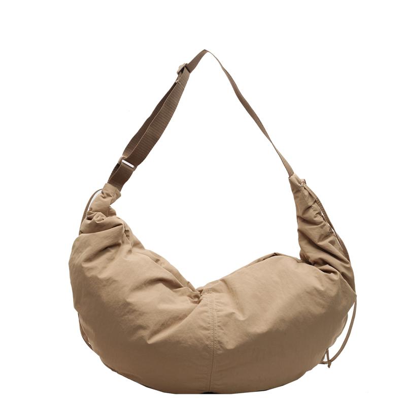 Trendy Fashiable Shoulder Bags Wrapped with Dyed Nyl Canvas Bag Large Capacity Single Shoulder Crossbody Hobos Bag