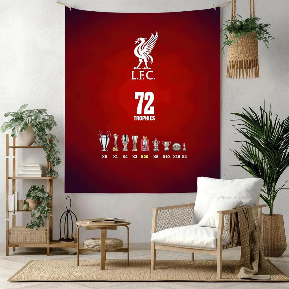 Liverpool Football Club Vægdekoration Vægtæppe Kunst Til Kæledyrsminde Fødselsdag Bryllupsfest Baggrund Familiegave