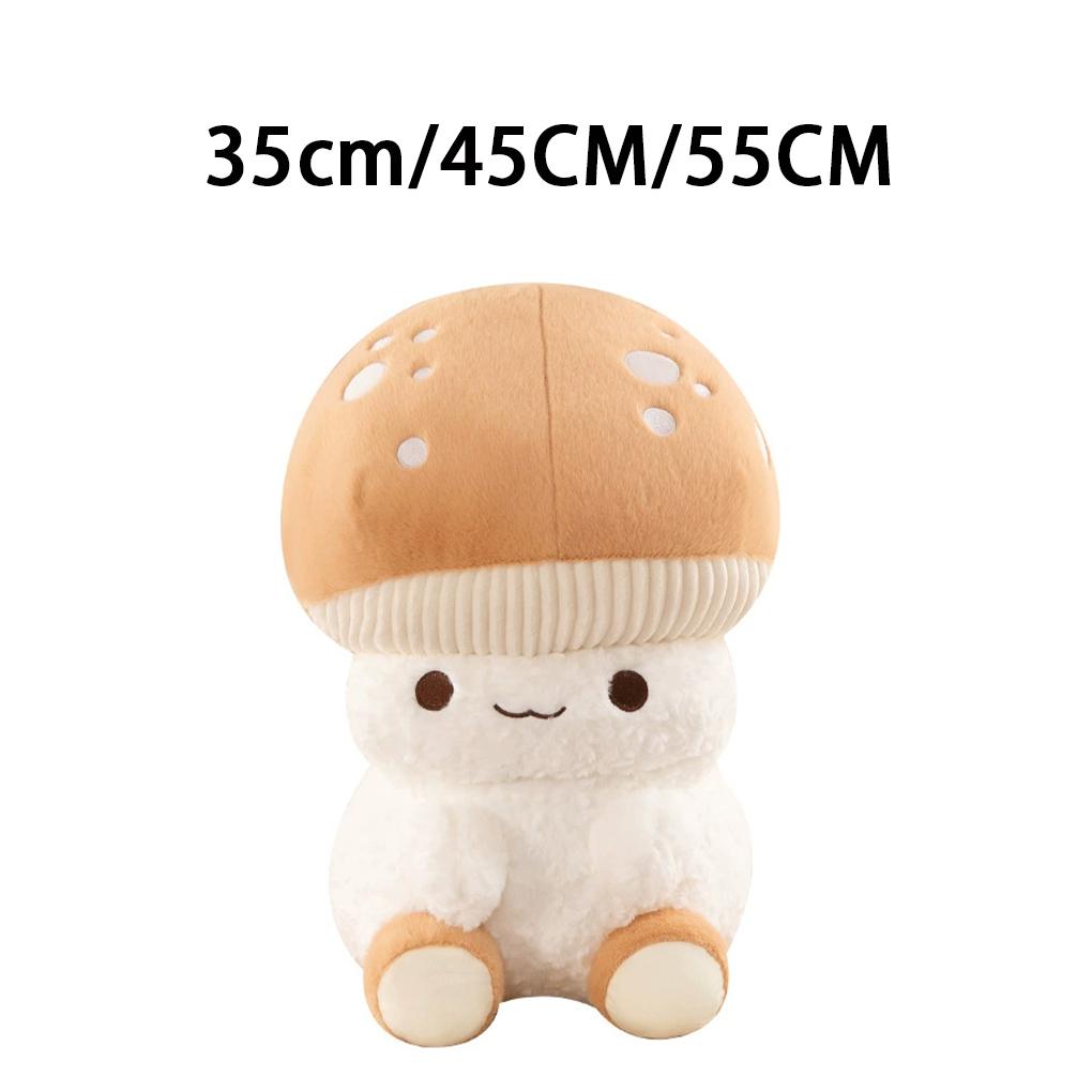 Compact Giant Mushroom Plushie Soft Fabric For Unique Entertainment Venue Compact And Adorable Mushroom Pillows