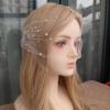 Gentle Pearl Embellished Bridal Veil Wedding Accessory Band Hair Comb White Breathable Ladies Holiday Gift