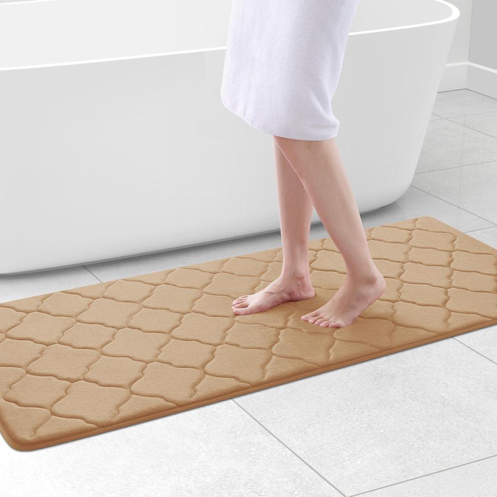 Olanly Bath Mat Rug Machine Wash Dry Cozy Memory Foam Ultra Soft Bathroom Rug Thick Bath Mat For Bathroom Floor Tub And Shower