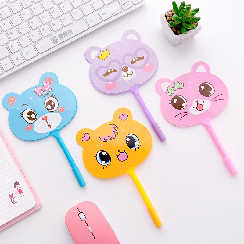 Cartoon Fan Ballpoint Pen - Student Gift & Children's Stationery with Custom Logo Printing