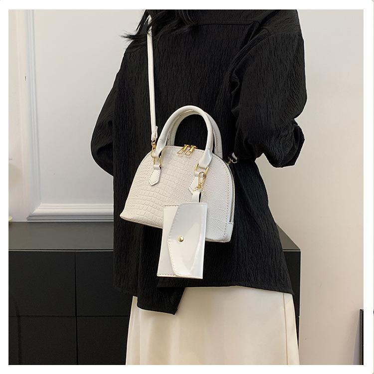 Women's Faux Leather Shell Bag Fashionable Single Shoulder Crossbody Bag Casual Handbag