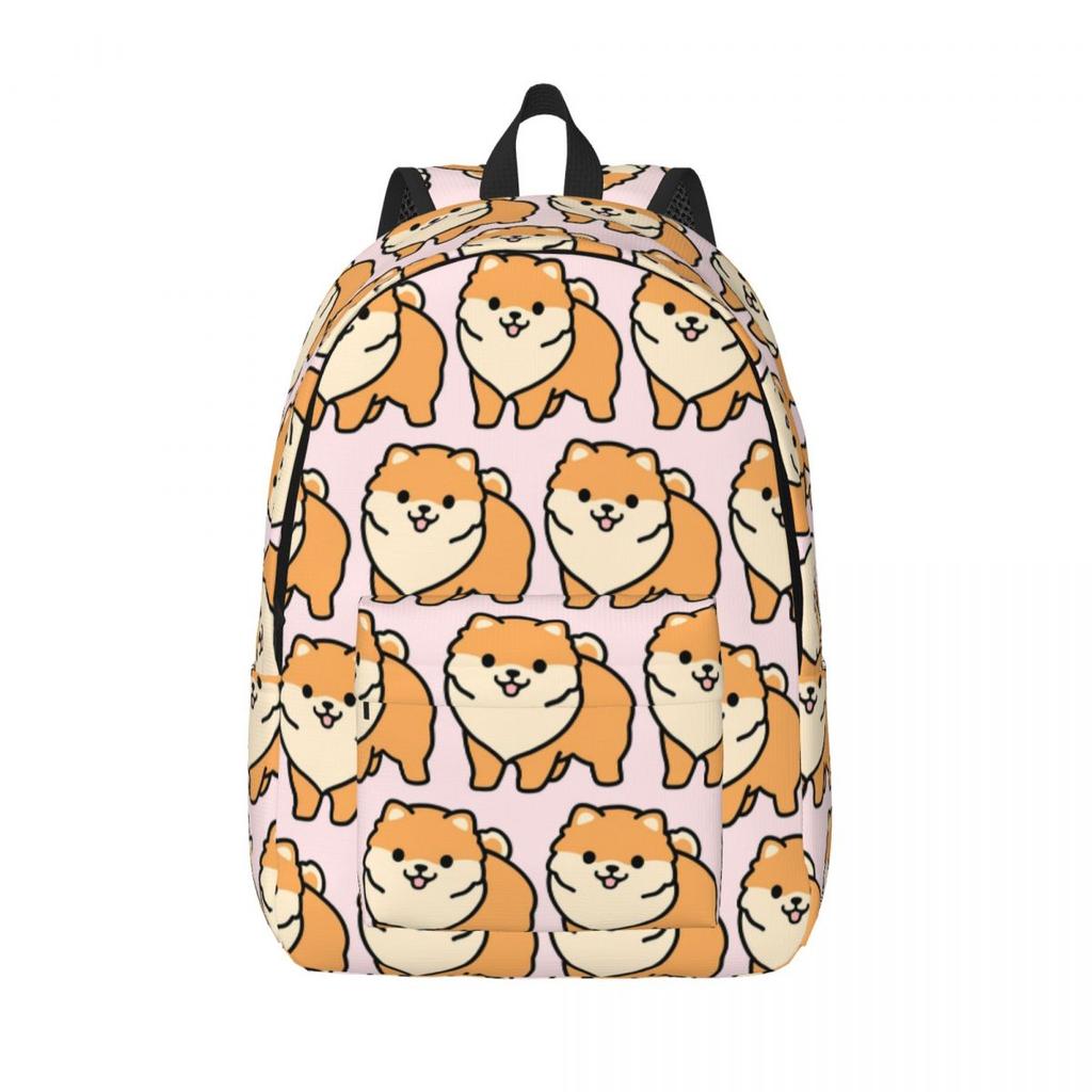 Pomeranian Dog And Moon Halloween Backpack Hot Sale Daypack Large Capacity BookBag School Bag Shoulder Bags for Men Women