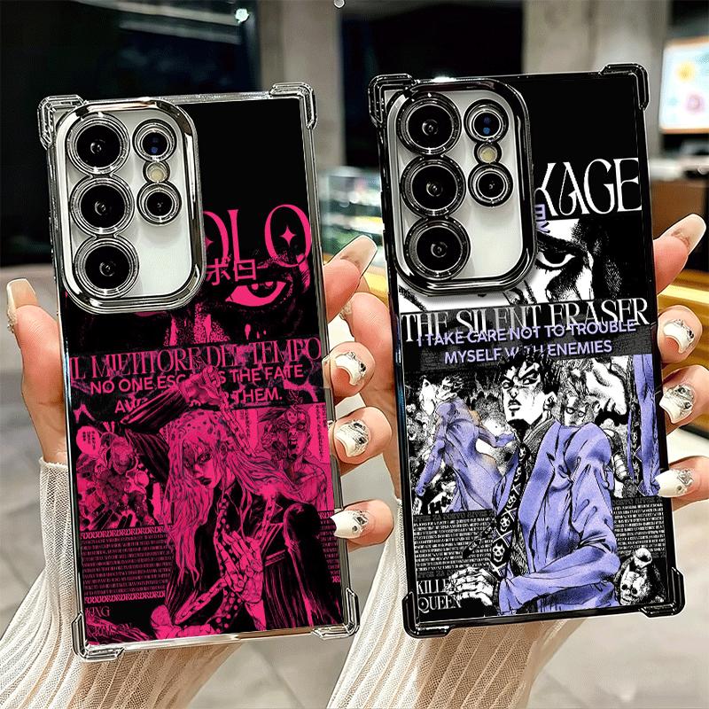 Custodia per Telefono Morbida Cool JoJo Adventure Per Samsung Galaxy S26 Ultra S25 Edge S24 FE S23 Plus S22 S21 + S20 Placcatura Anti-Caduta Fundas