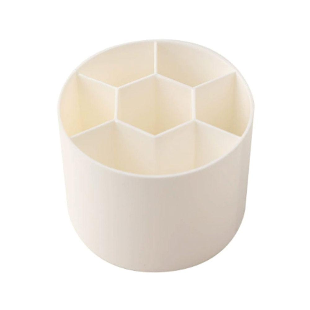 Mini Desktop Storage Box Round Stationery Storage Rack Simple Makeup Brush Holder for Home