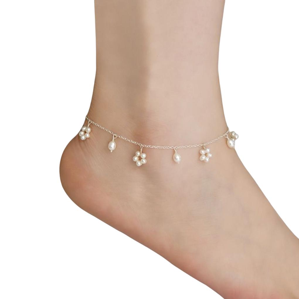 Anklet Pearl Ankles Chain Handmade Simple Chains Clothing Accessories Women Leisure Office Commute Thanksgiving Gifts