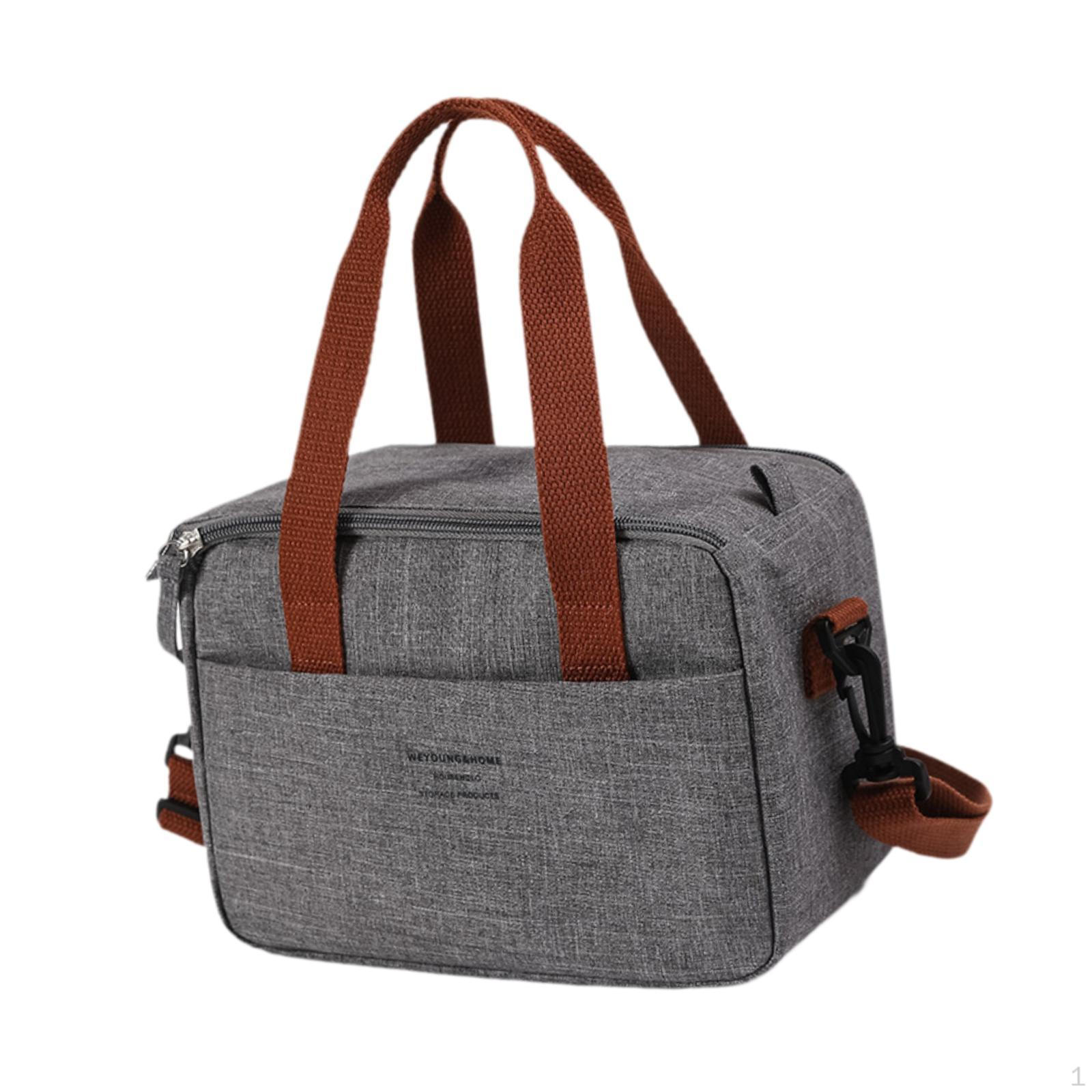 

Изолированная сумка-холодильник многоразового использования для холодных продуктов питания для офиса, кемпинга серый