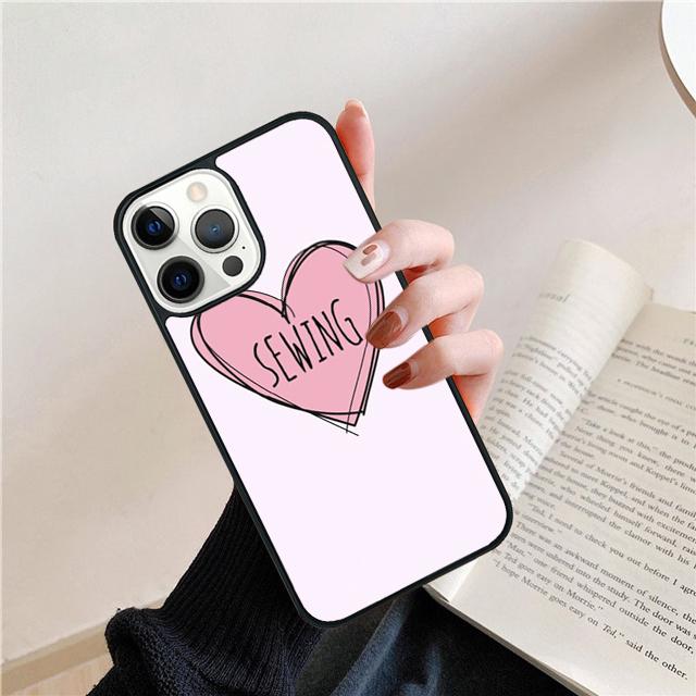 love Sewing Machine Pattern Coque Shell For iPhone 17 Air 15 16 14 13 12 Pro Max 11 Pro Max Plus Phone Case Cover