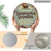 2D Flat, 1pc Round Aluminum Grandparents & Grandkids Love Sign, Vintage Rustic Butterfly & Heart Wall Decor, Waterproof & Durable, Themed Around The