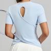 Women's Cross-Back Yoga Shirt Short-Sleeved Tennis Top