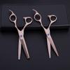 Professional 6 '' Flower Handle Rose Gold Hair Scissors Haircut Thinning Barber Cutting Shears Hairdresser Scissors