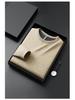 Men’s Winter One-Piece Velvet Sweater: Round-Neck, Thickened Base Layer, Warm Solid Color Knitwear