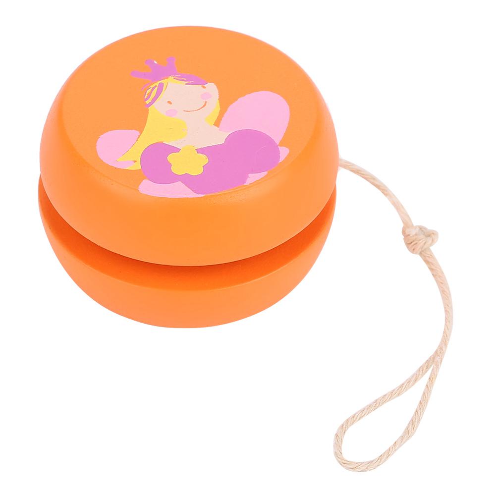 Cute Cartoon Pattern Wooden Yoyo Ball Toy Early Education Teaching Toy Cartoon Ball Toy for Kid Child
