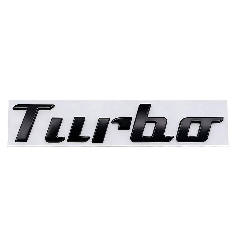 New TURBO Car Rear Emblem Suitable for Turbocharged Performance Modification Badge, 3D Metal Separate Letter TURBO Trunk Sticker