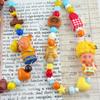Star Pop Person Keychain & Phone Lanyard: Beaded Doll Charm & DIY Case Ornament