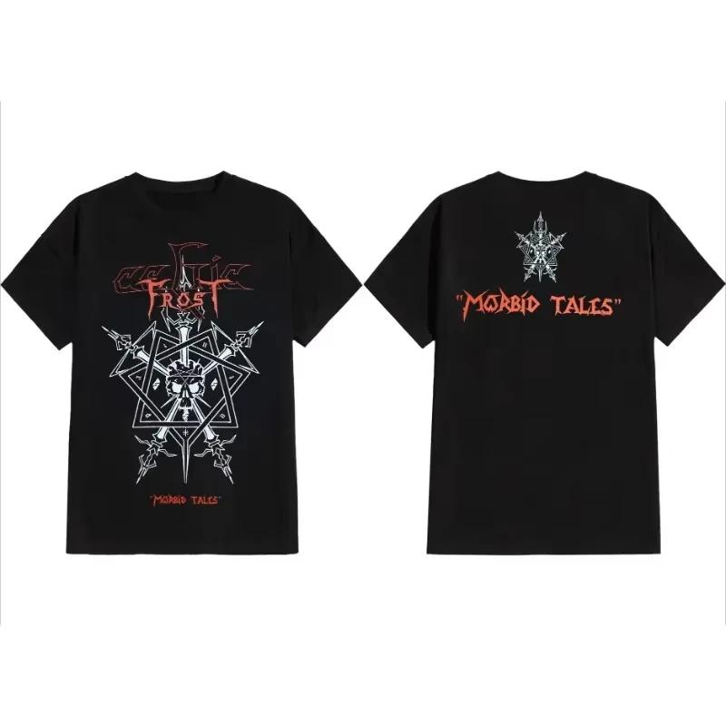 

Летняя Celtic Frost Morbid Tales Печать по периферии Летний Роскошный Бренд Мужские и Женские Футболки с Коротким Рукавом 4XL