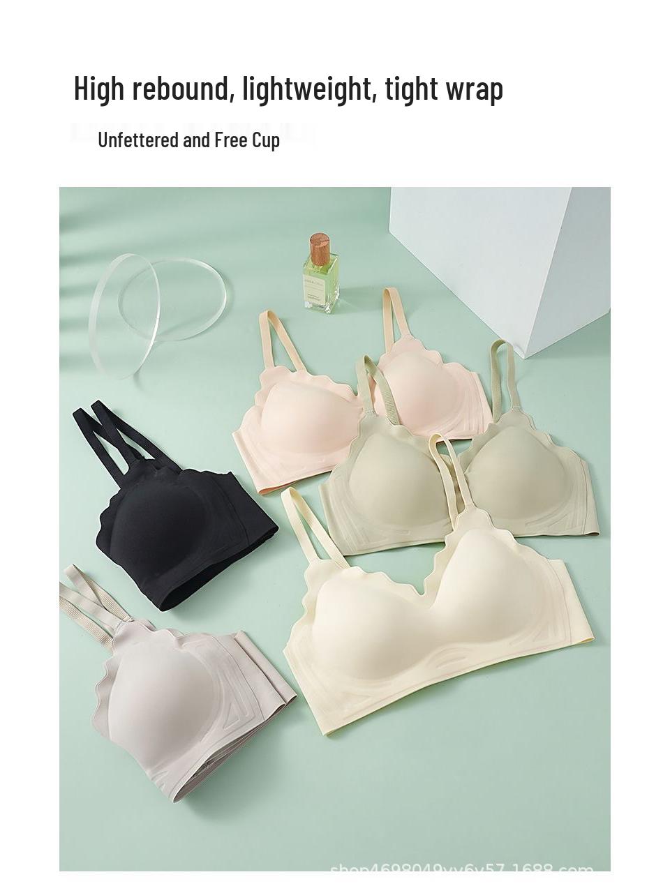 

Seamless Latex Sports Bra - Comfortable, Fixed Cup, Slimming Design L