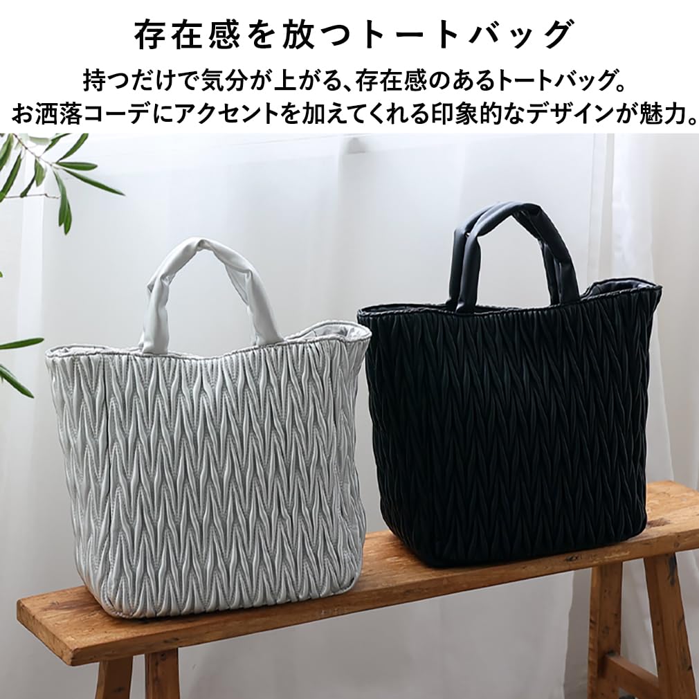 Sac Cabas matelassé en V 2-en-1 VITAFELICE pour Femme (inb-10204p) (argent)