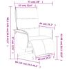 Recliner with Footrest Taupe Fabric