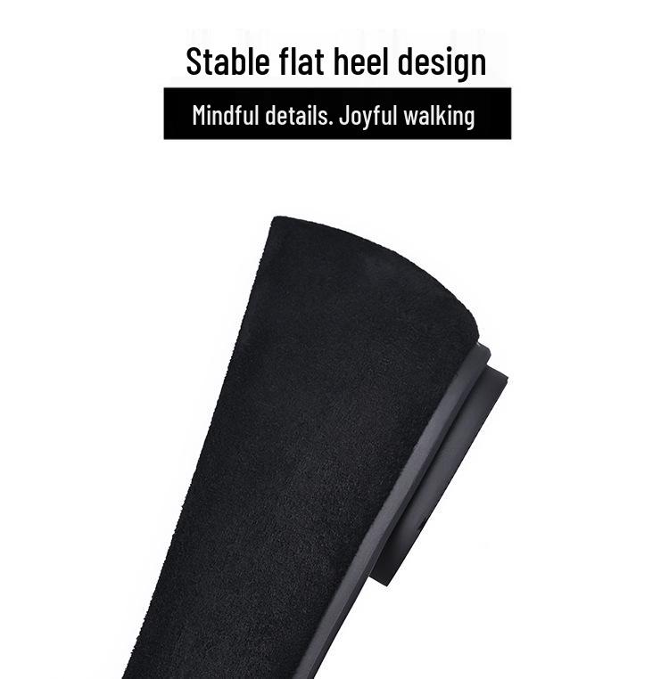 Mokasyny Damskie ze Skóry Naturalnej w Stylu Europejskim - Zimowe, Podszyte Futrem Minkowym, na Grubej Podeszwie, na Niskim Obcasie, Wygodne Buty