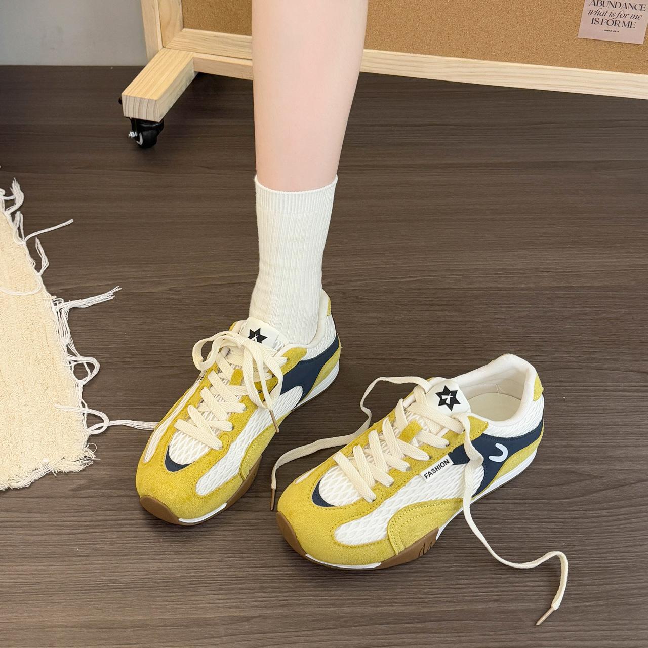 

Fishnet Dexun Shoes Women s 2025 Summer New Breathable Versatile Casual Mesh Sneakers Soft Sole Lightweight Forrest Gump Shoes 35 жёлтый