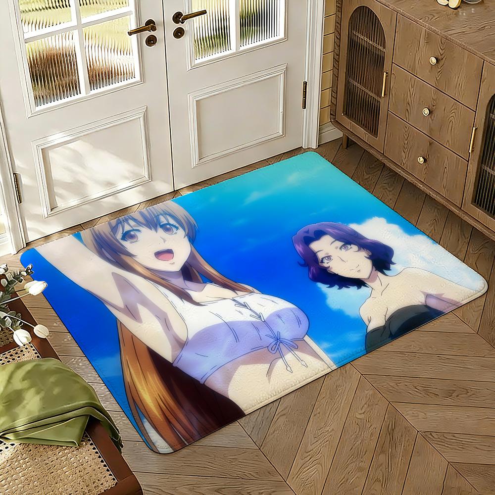 Grand Blue Dreaming Floor Mat Soft Thickened Absorbent Non-Slip Bedroom Living Room Door Mat Home Decor Flannel Rugs