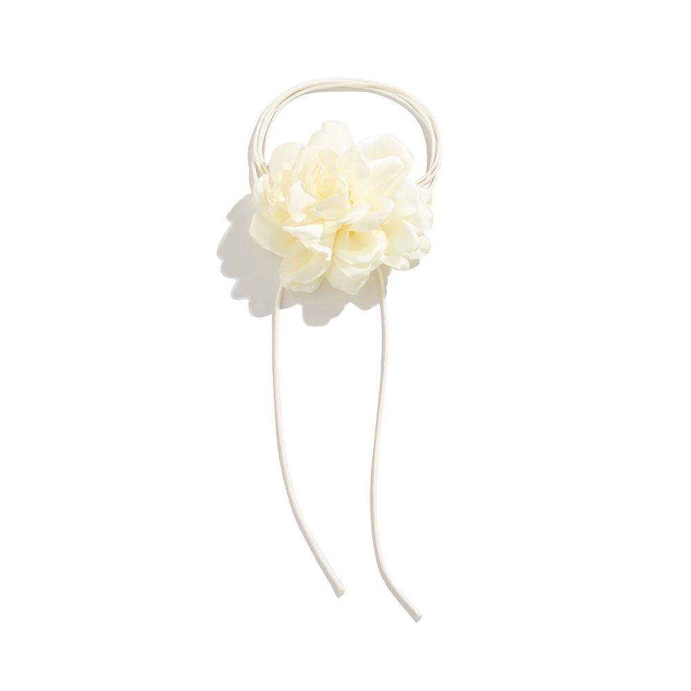 Fashion Accessory Exaggerated Design Rose Flower Adjustable Length Big Rose Rope Romantic Style Large Petal Flower Party Wear