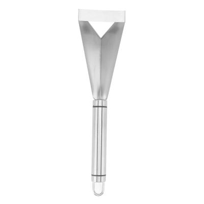 Coltello per Intaglio Frutta e Verdura Acciaio Inossidabile Forma Triangolare Strumento a Canaletta per Cucina Domestica