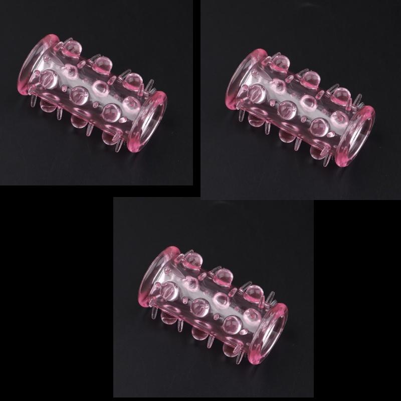 Silicone Cock Ring Fancy Condom Reusable Penis Rings Penis Sleeve Delay Ejaculation Sexual Pleasure Enhance with Pellets Sex Toy
