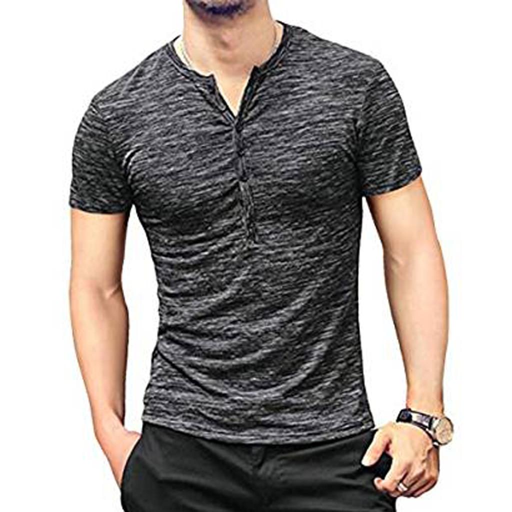 

Мужская летняя новая удобная модная блузка с короткими рукавами на пуговицах XL чёрный